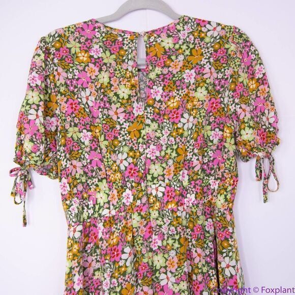 Lost + Wander Anthropologie Women's Floral Getaway Island‎ Midi Dress, M - Picture 8 of 16